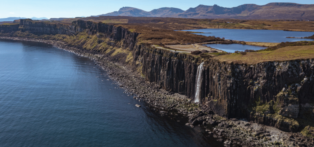 Admire Kilt Rock and Mealt Falls