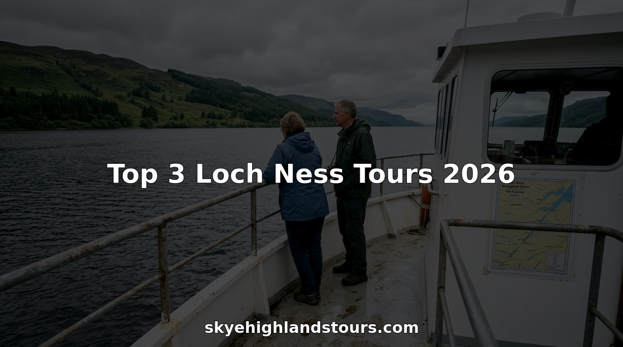 Tourists enjoying Loch Ness boat tour