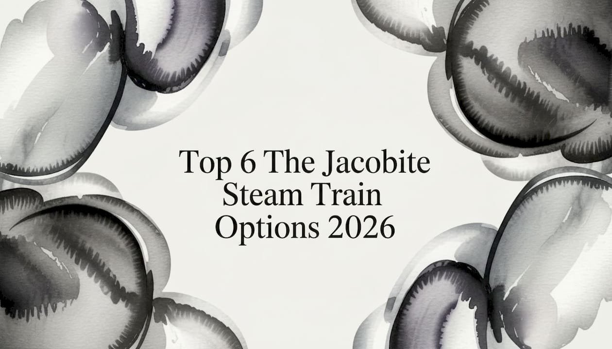 Decorative ribbon watercolor title card illustration