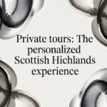 Decorative title card illustration for Scottish Highlands tour