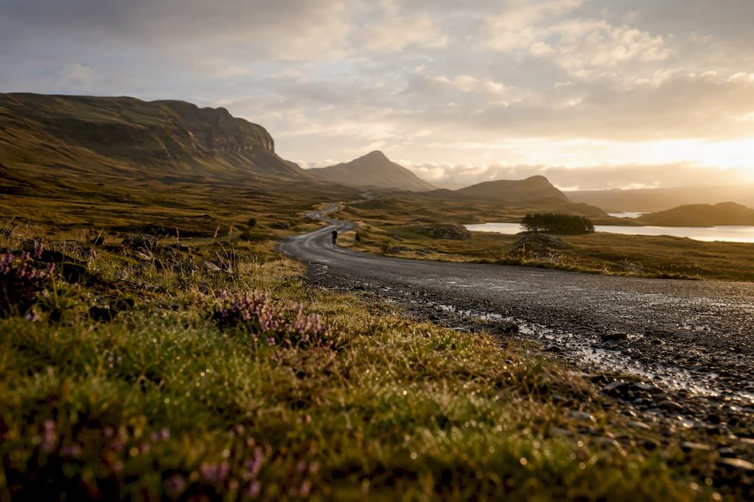 Early morning road on Isle of Skye