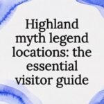Decorative highland myth legend title card illustration
