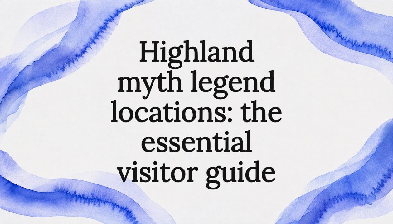 Decorative highland myth legend title card illustration Decorative highland myth legend title card illustration