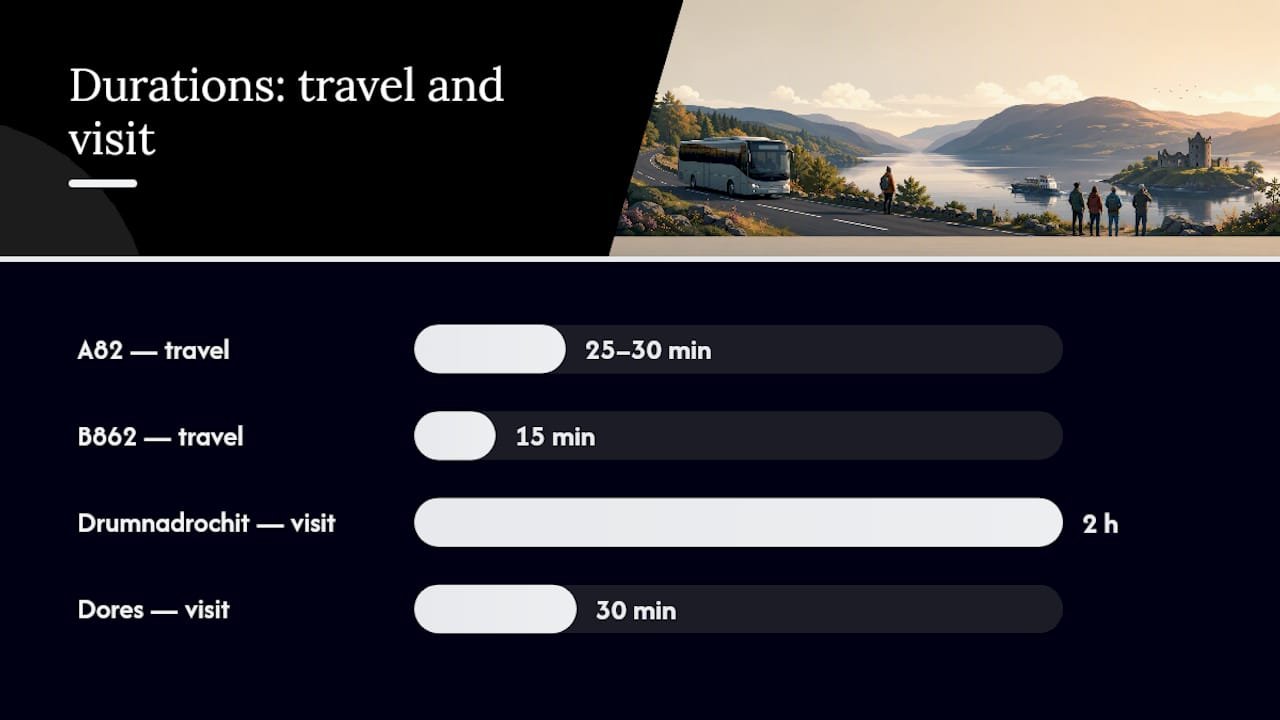 A82 and B862 Loch Ness route comparison