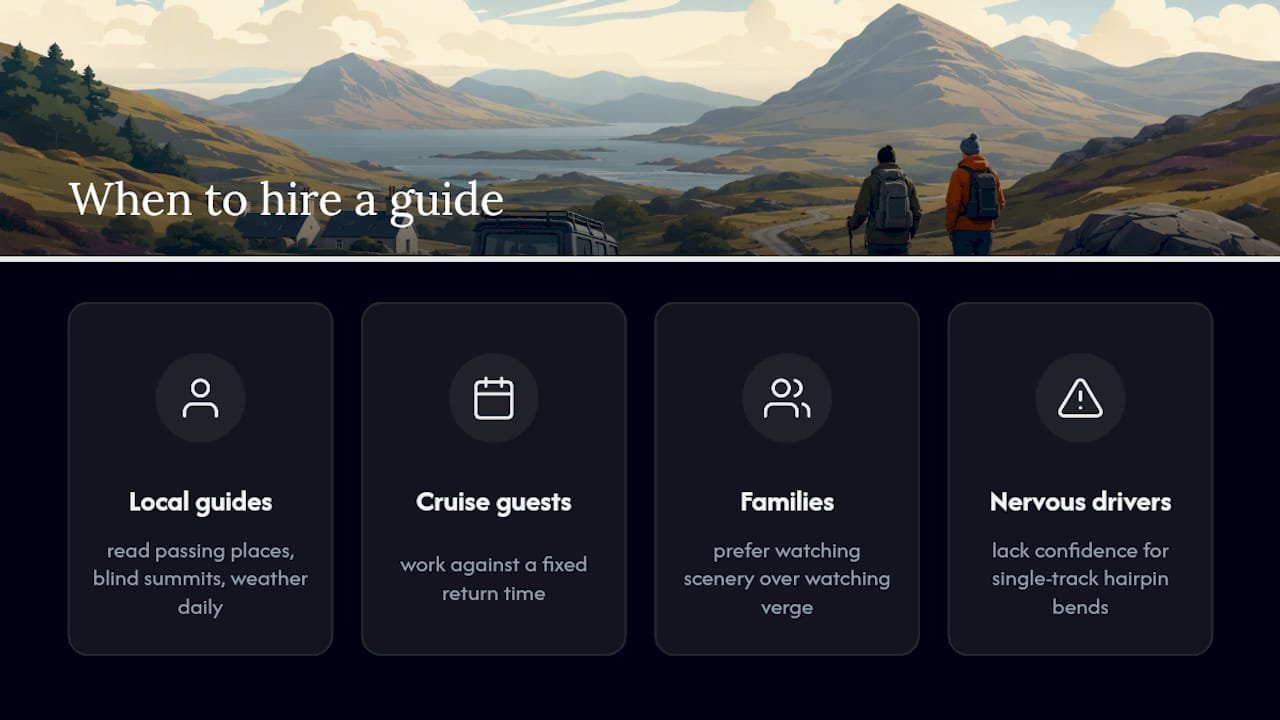 Skye Highlands Tours' take: when driving isn't the answer — overview diagram