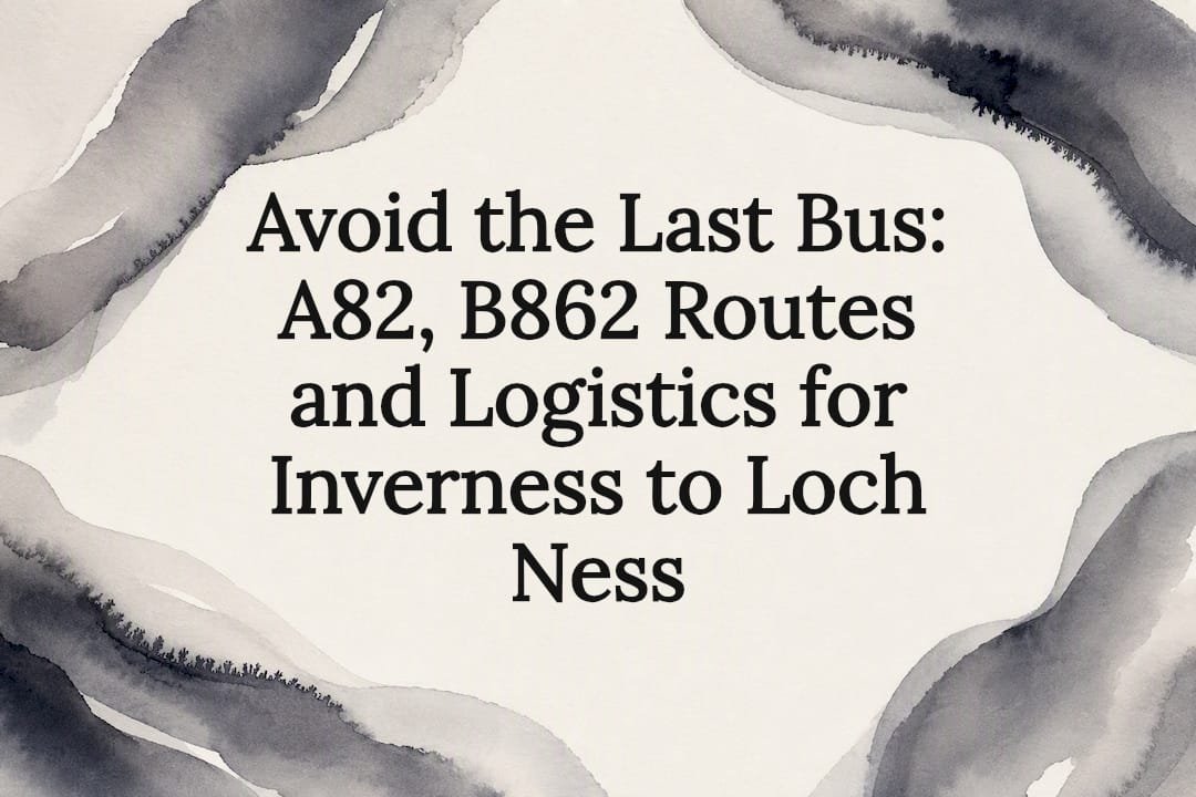 Decorative Loch Ness travel title card Decorative Loch Ness travel title card