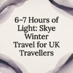 Decorative winter Skye travel title card