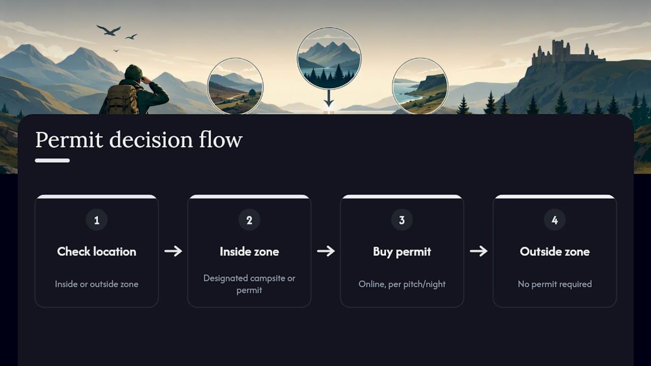 Decision path for camping permits and zones